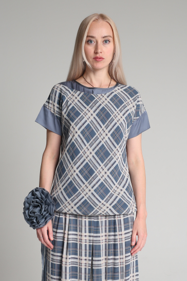 Блуза женская Музыка ветра бирюзовый