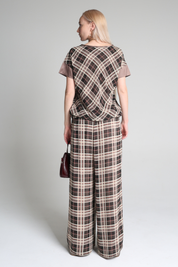 Блуза женская Музыка ветра коричневая