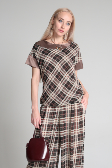 Блуза женская Музыка ветра коричневая