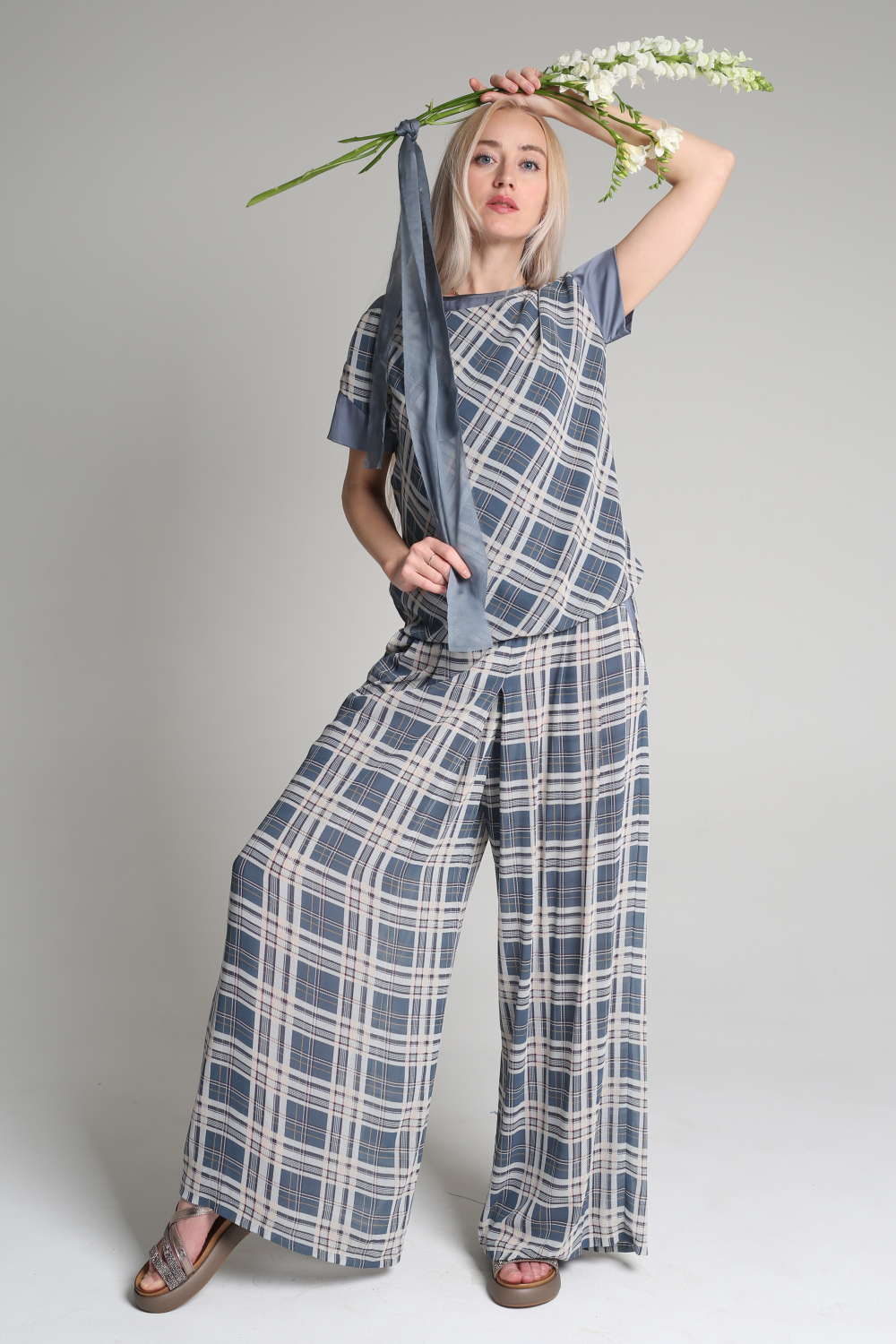 Юбка-брюки женская Музыка ветра бирюзовый