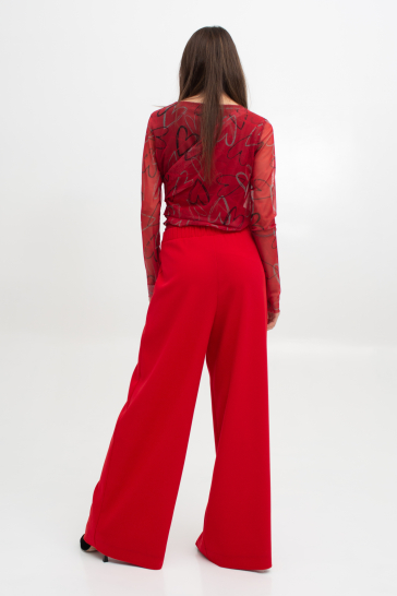 Брюки женские Палаццо красный