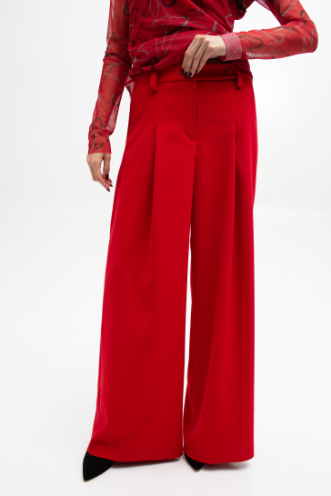 Брюки женские Палаццо красный