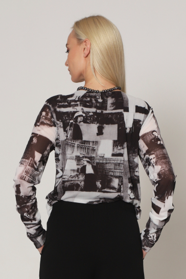 Джемпер женский Сетка графит