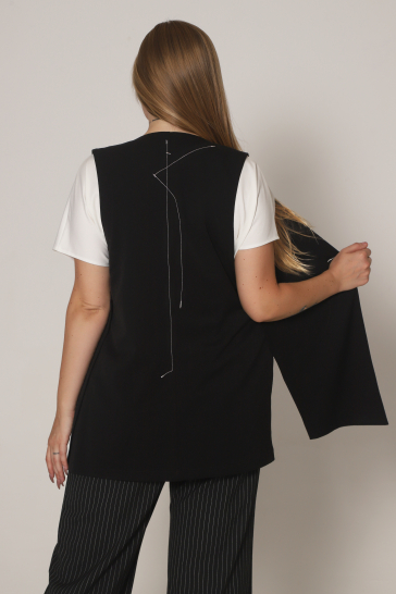 Жилет женский Тайм короткий чёрный