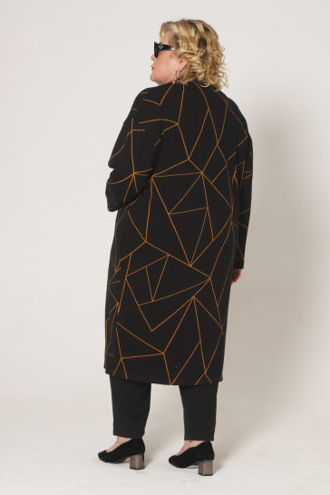 Кардиган женский Геометрия чёрный