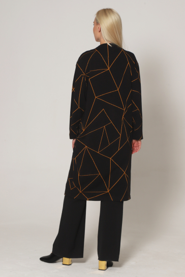 Кардиган женский Геометрия чёрный