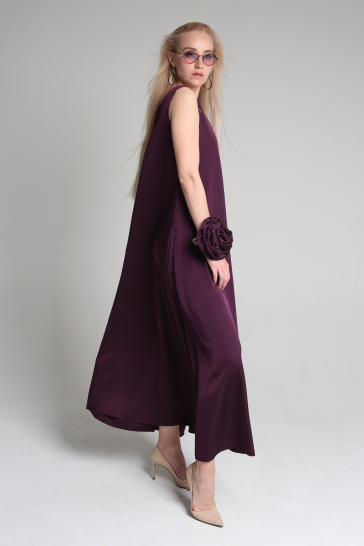 Платье женское А-силуэта итальянская слива