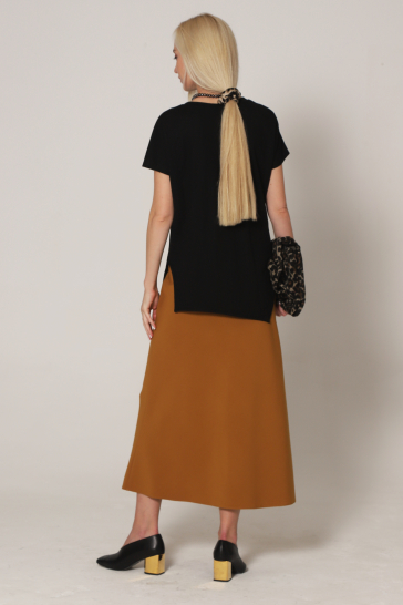 Юбка женская По косой горчичный