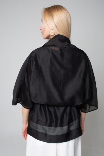 Блуза накидка женская чёрный