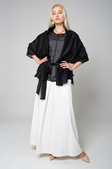Блуза накидка женская чёрный