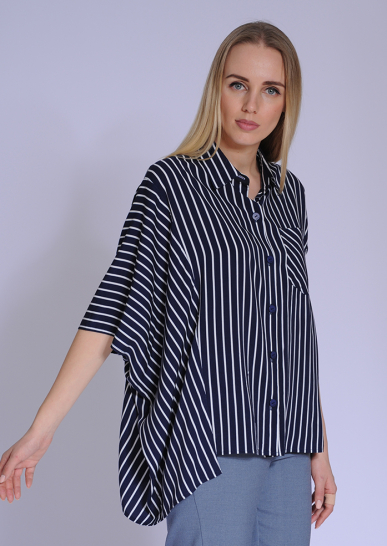 Блуза женская Комплимент тёмно-синий