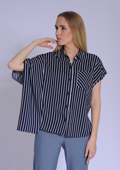 Блуза женская Комплимент тёмно-синий