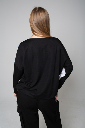 Блуза женская с печатью Цветы белый