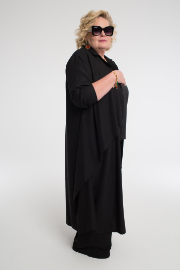 Платье женское Каскад на пуговицах чёрный