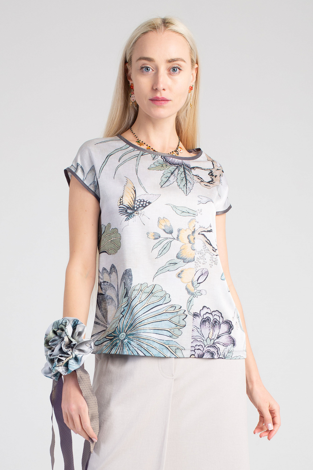 Блуза женская Райский сад мультиколор