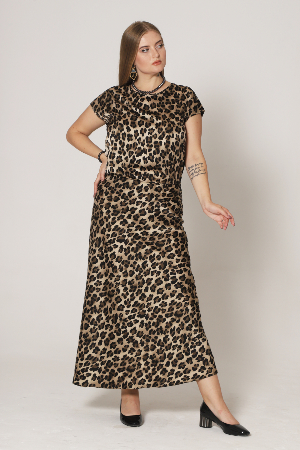 Юбка женская Экзотика чёрный,беж