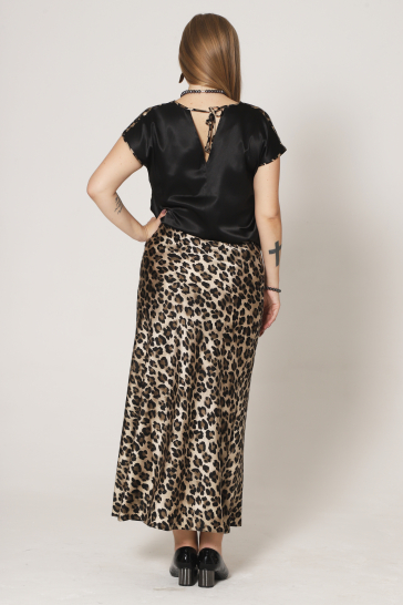 Юбка женская Экзотика чёрный,беж