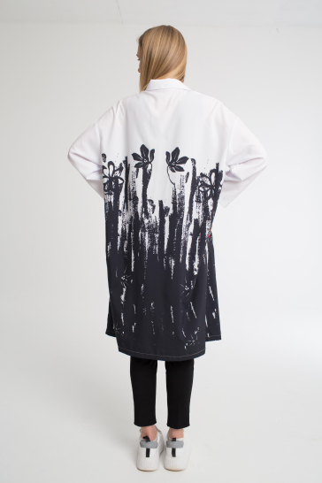 Платье женское на пуговицах Цветы