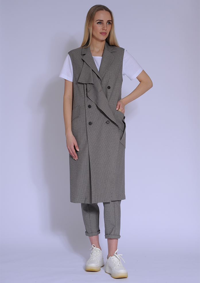 Жилет женский Джаз бежево-коричневый