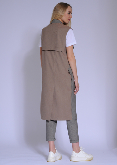 Жилет женский Джаз бежево-коричневый