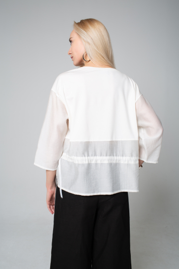 Блуза женская Тюльпан белый