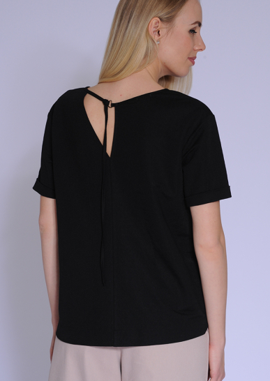 Блуза Дивный сад черный