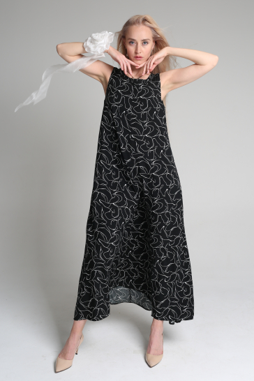 Платье женское А-силуэта из вискозы