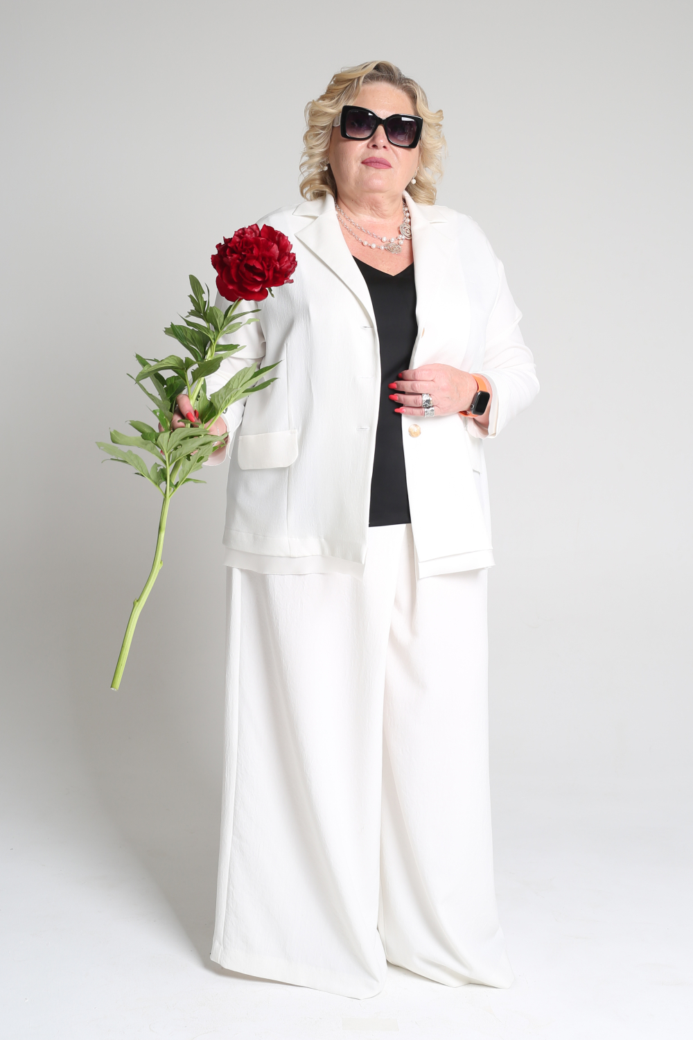 Брюки женские Палаццо белый