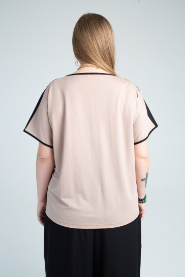 Джемпер женский Кружево чёрный, беж