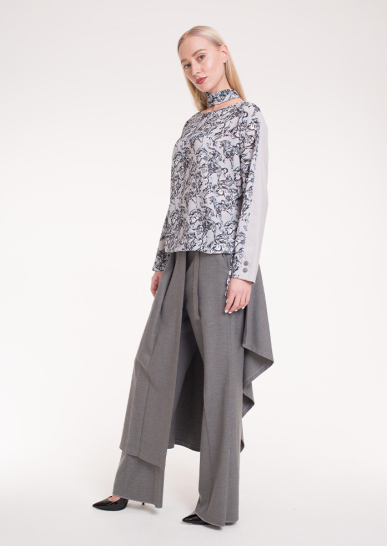 Блуза женская Аничков мост серый