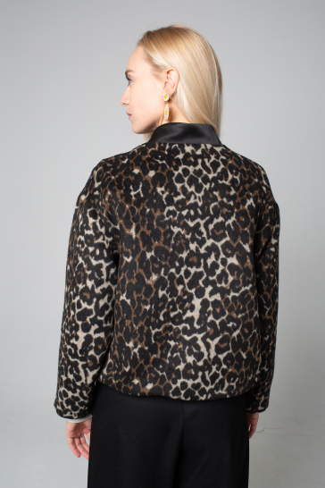 Бомбер Леопард женский