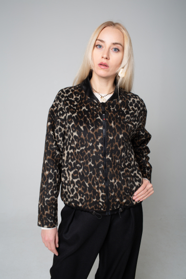 Бомбер Леопард женский