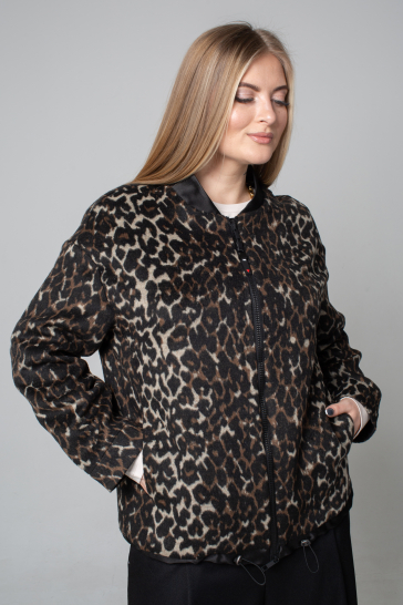 Бомбер Леопард женский