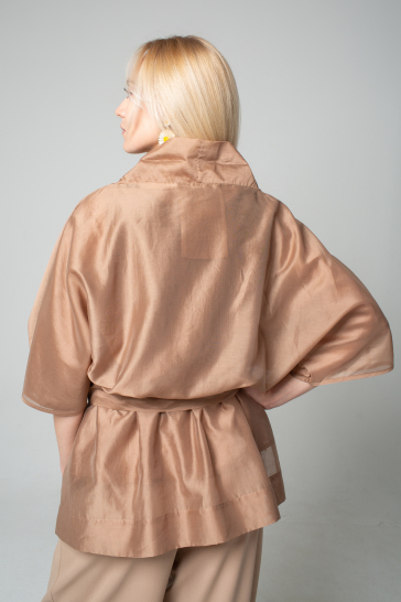 Блуза накидка женская беж