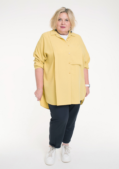Блуза-рубашка Жасмин жёлтый