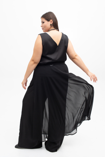 Юбка-пояс женская Шифон чёрный