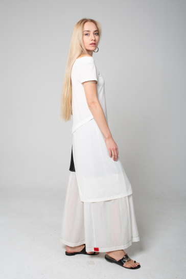Футболка с асимметрией белый