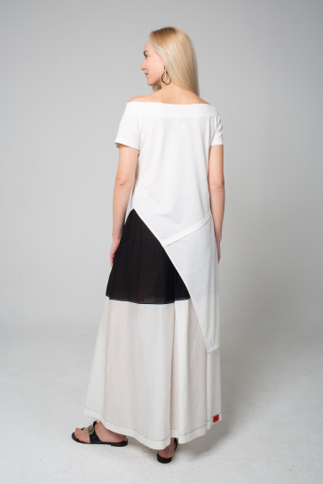 Футболка с асимметрией белый