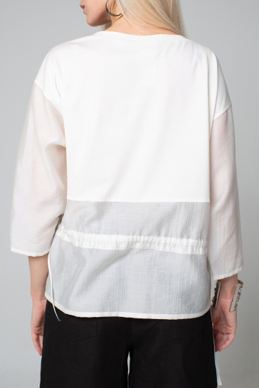 Блуза женская Тюльпан белый