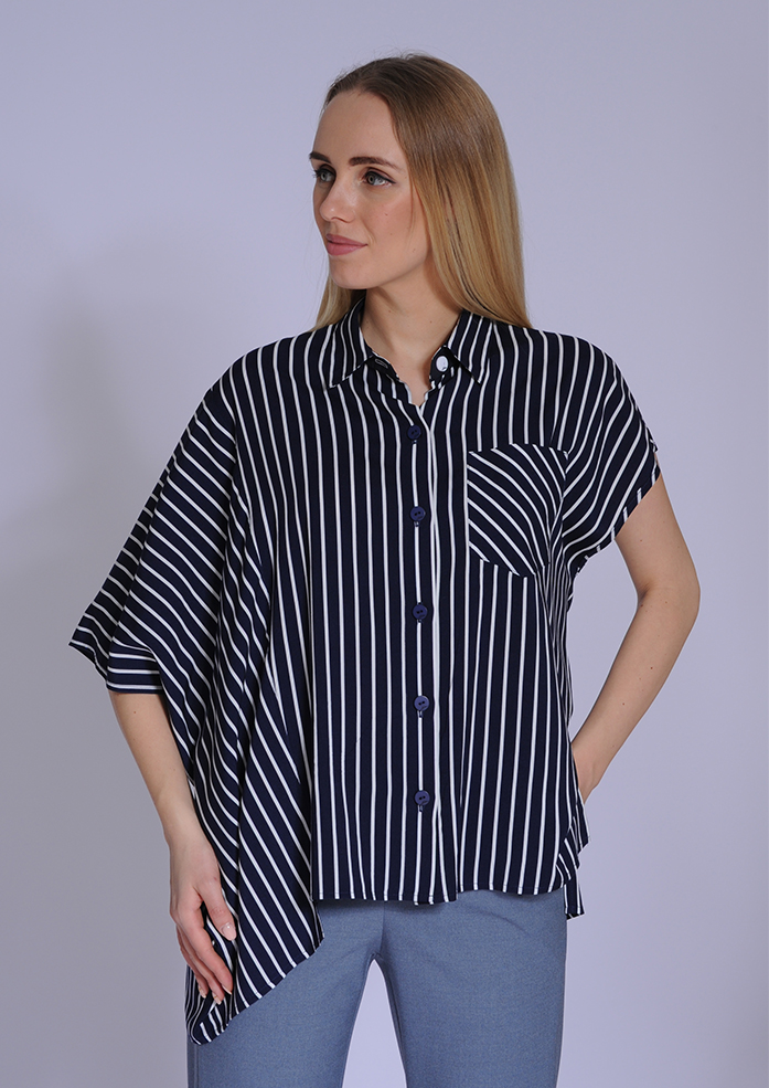 Блуза Комплимент темно-синий