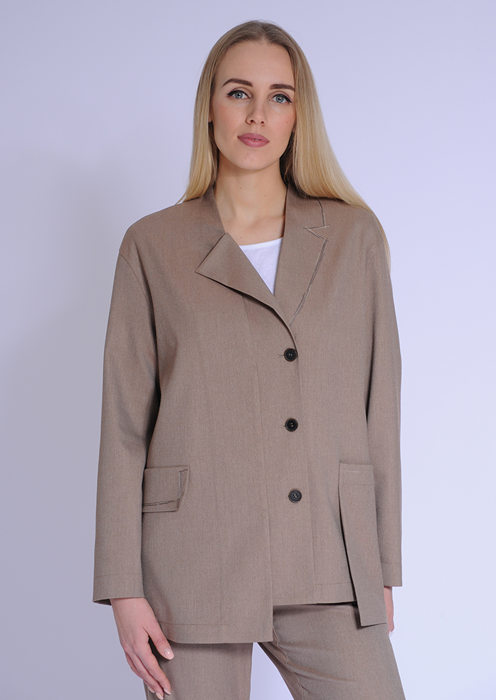 Жакет Блюз бежево-коричневый