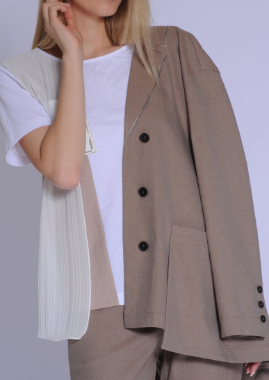 Жакет Блюз бежево-коричневый