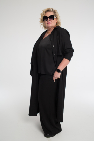 Платье-рубашка Каскад черный