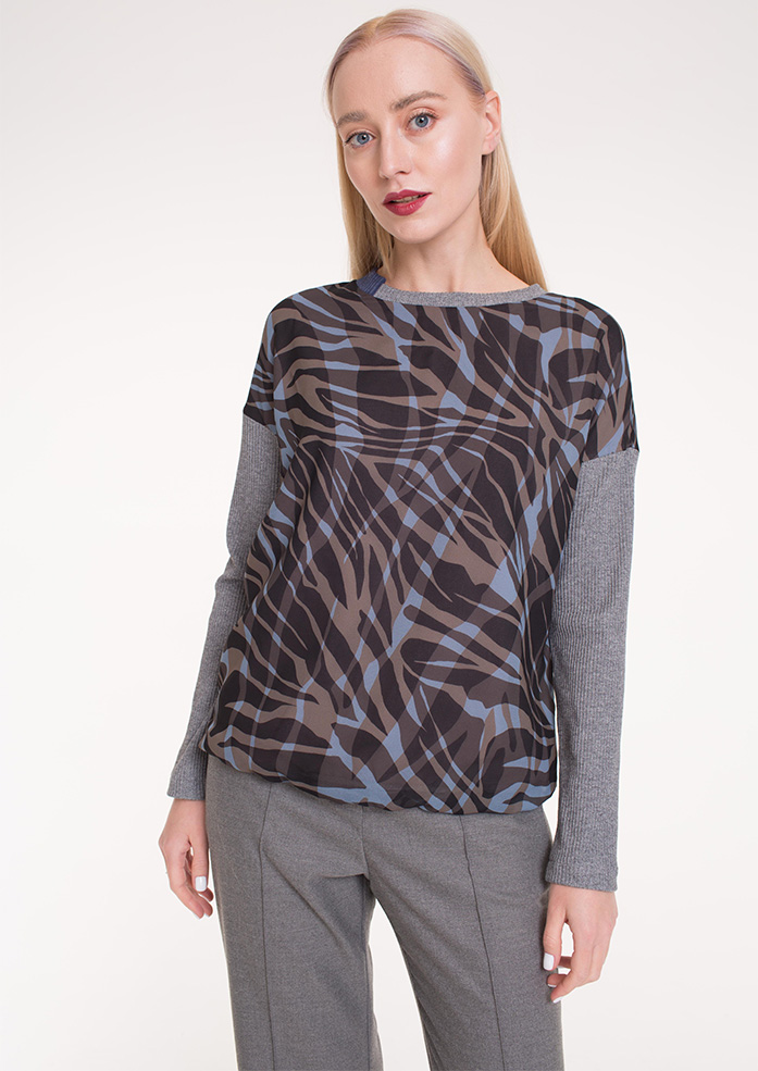 Джемпер Городские джунгли серый