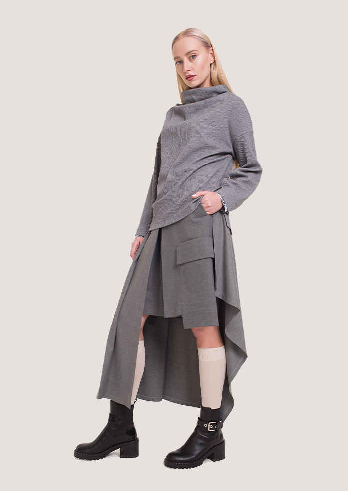 Юбка Северная Венеция серый