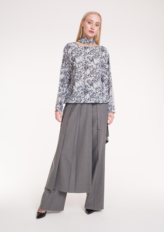 Блуза Аничков мост серый