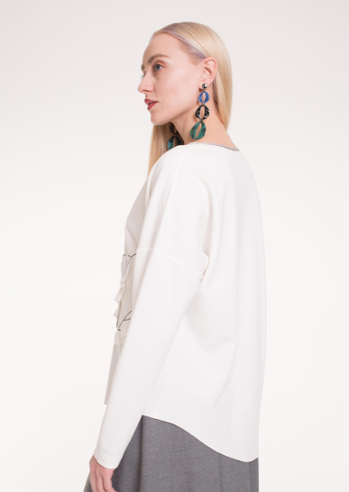 Джемпер Листопад белый