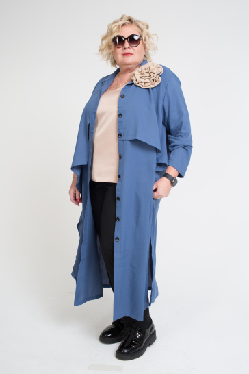 Платье-рубашка Каскад синий