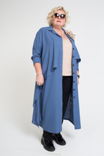 Платье-рубашка Каскад синий