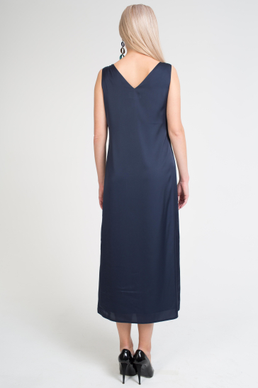 Платье Шелковое на подкладе темно синий